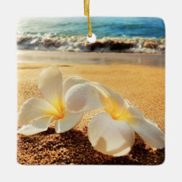 Beach Plumeria Weihnachtsdekoration Keramikornament