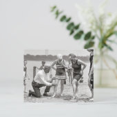 Beach Police, 1922. Vintages Foto Postkarte (Stehend Vorderseite)