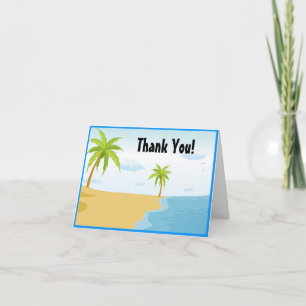 Beach Pool Party Vielen Dank Note Card Dankeskarte