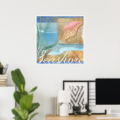 Beach Poster IV, "Seashore mit Tulip Muschel" (Heimbüro)