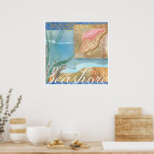 Beach Poster IV, "Seashore mit Tulip Muschel" (Küche)