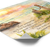 Beach Posts Sunrise-Psalm 139 Poster (Ecke)