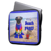 Beach Puggy Laptopschutzhülle (Vorderseite Links)