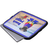 Beach Puggy Laptopschutzhülle (Vorne Knopf)
