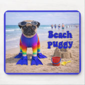 Beach Puggy Mousepad (Vorne)