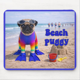 Beach Puggy Mousepad