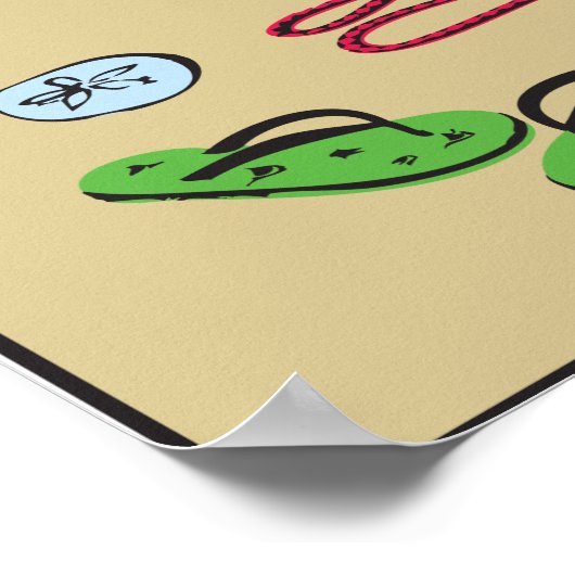 Beach Pup Poster (Ecke)