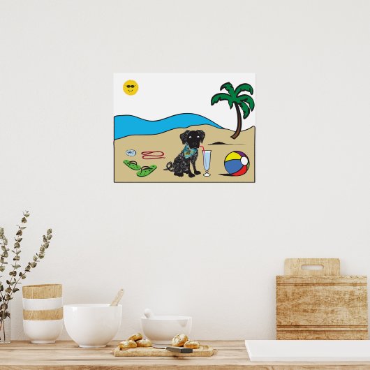Beach Pup Poster (Küche)