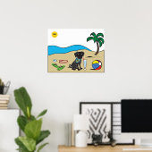 Beach Pup Poster (Heimbüro)