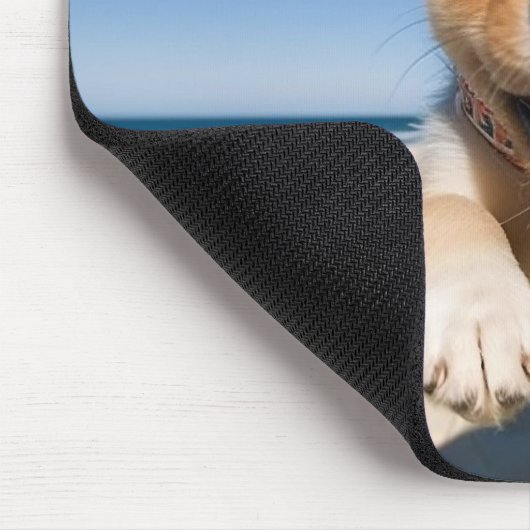 Beach Puppy Dog Foto Mousepad (Ecke)