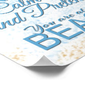 Beach Quote Shoreline Bird | Art Print Poster (Ecke)