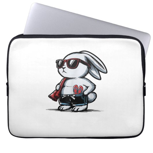 Beach Rabbit Bunny Beach Goer Summer Laptopschutzhülle (Vorderseite)