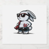 Beach Rabbit Bunny Beach Goer Summer Schaumweinetikett (Einzelnes Label)