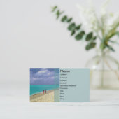 Beach Rack Card Visitenkarte (Stehend Vorderseite)