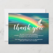 Beach Rainbow Dove Beerdigung Danke (Vorderseite)