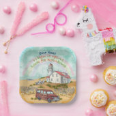 Beach Rainbow Lighthouse Pappteller (Party)