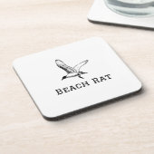 Beach Rat - Funny Seagull Beach Themenpark Unterse Getränkeuntersetzer (Linke Seite)