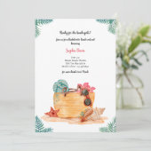 Beach Ready Junggeselinnen-Abschied Einladung (Stehend Vorderseite)