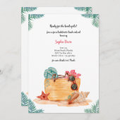 Beach Ready Junggeselinnen-Abschied Einladung (Vorne/Hinten)