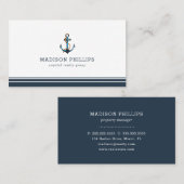 Beach Real Anwesen Agent Anchor Nautical Themed Visitenkarte (Vorne/Hinten)