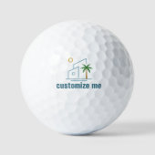 Beach Real Anwesen Company Custom Coastal Realtor Golfball (Vorderseite)