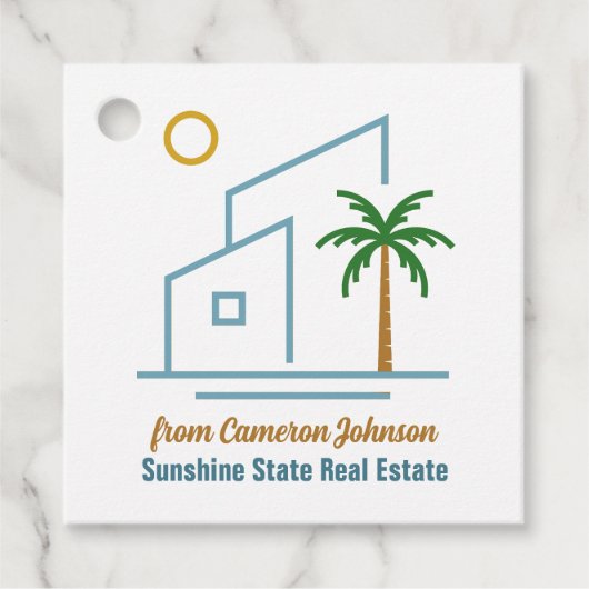 Beach Real Anwesen Company Niedlich anpassbar Geschenkanhänger (Vorderseite)