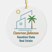 Beach Real Anwesen Company Niedlich Custom Christm Keramik Ornament (Vorne)