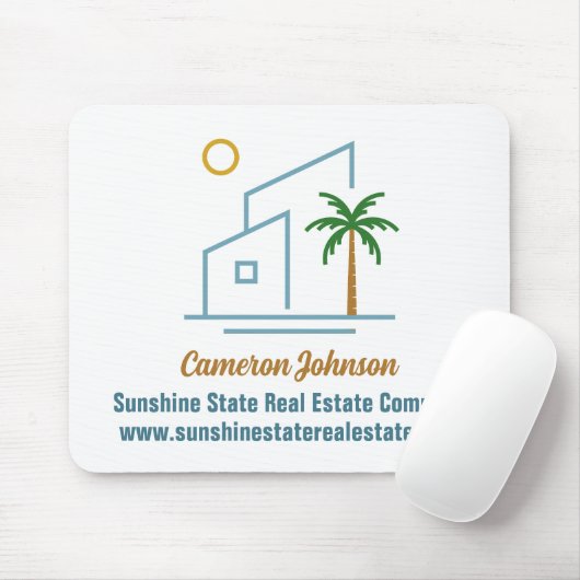 Beach Real Estate Company Custom Coastal Realtor Mousepad (Mit Mouse)