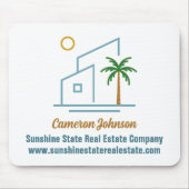 Beach Real Estate Company Custom Coastal Realtor Mousepad (Vorne)