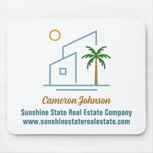 Beach Real Estate Company Custom Coastal Realtor Mousepad (Vorne)