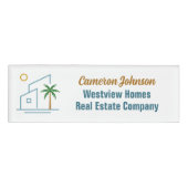 Beach Real Estate Company Custom Coastal Realtor Namenschild (Vorderseite)