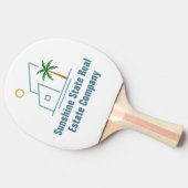 Beach Real Estate Company Custom Coastal Realtor Tischtennis Schläger (Seitenansicht)