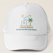 Beach Real Estate Company Custom Coastal Realtor Truckerkappe (Vorderseite)