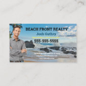 Beach Realtor Business Card Visitenkarte (Vorderseite)