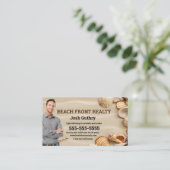 Beach Realtor Business Card Visitenkarte (Stehend Vorderseite)