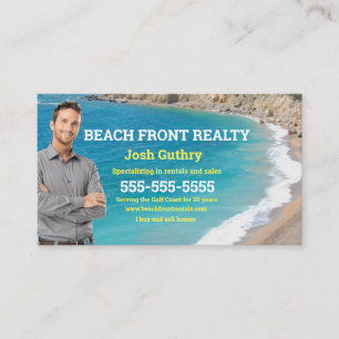 Beach Realtor Business Card Visitenkarte