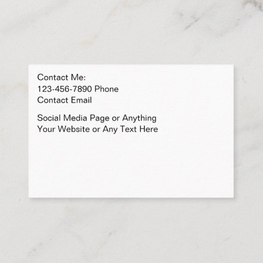 Beach Realtor Coastal Business Cards Visitenkarte (Rückseite)