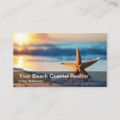 Beach Realtor Coastal Ocean Thema Visitenkarte (Vorderseite)