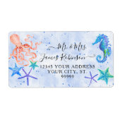 Beach Red Octopus Seepferd Starfish Baby Dusche (Vorne)