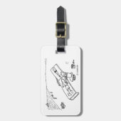 Beach Reed Gepäckanhänger (Vorderseite vertikal)