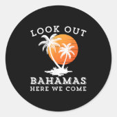 Beach-Reisegruppe Matching Spring Break Summer Runder Aufkleber (Vorderseite)