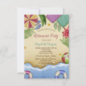 Beach Relax Summer Retirement Party Einladung (Vorderseite)