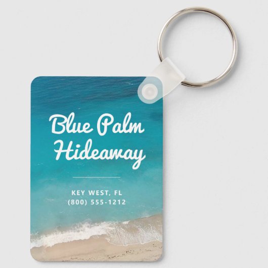 Beach Rental Retro Mod Custom Schlüsselanhänger (Rückseite)