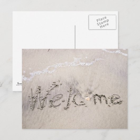 Beach Rentals begrüßt Postkarte (Vorne/Hinten)