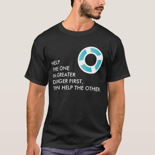 BEACH-RESCUE - personalisierter Text T-Shirt (Vorderseite)