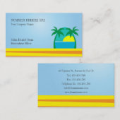 Beach Resort Hotel Wellness-Center Business Card V Visitenkarte (Vorne/Hinten)