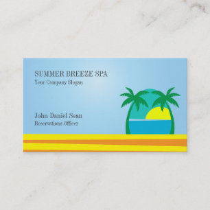 Beach Resort Hotel Wellness-Center Business Card V Visitenkarte