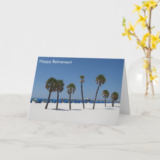 beach retirement karte (Gelbe Blume)