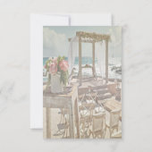 Beach Retro Arbor String Lights Save the Date (Rückseite)