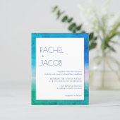 Beach Retro Art Sommerhochzeit Einladung (Stehend Vorderseite)